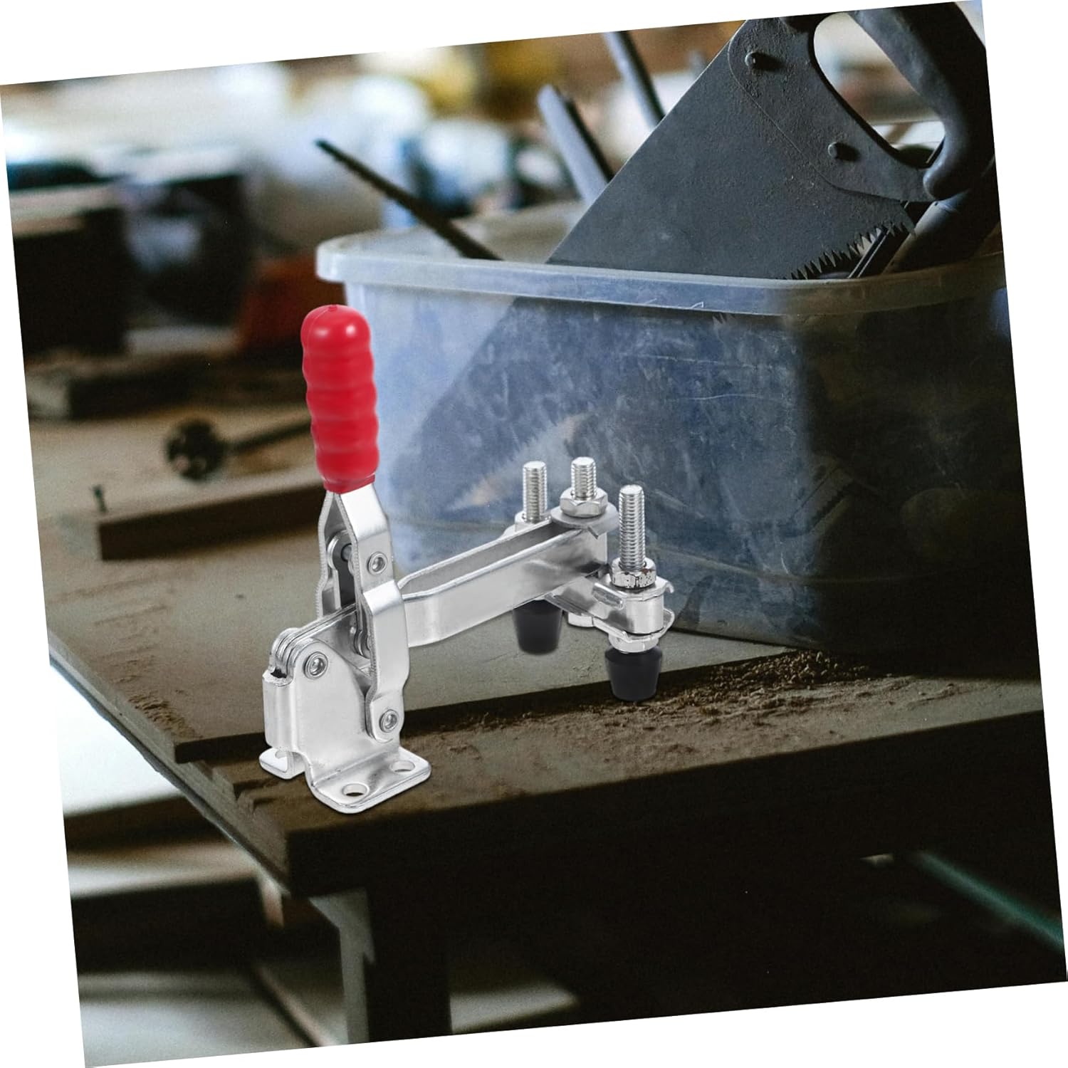 2pcs Quick Release Vertical Toggle Clamp Tool for Welding and Woodworking Heavy Duty Fixed Clamps High Clamping Force for