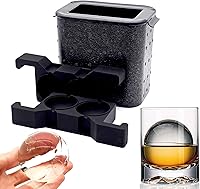 Vista 1 de Bangp Máquina de cubitos de hielo transparente, molde para hacer bolas de hielo de 2.4 pulgadas para whisky y cócteles, moldes de bolas de hielo