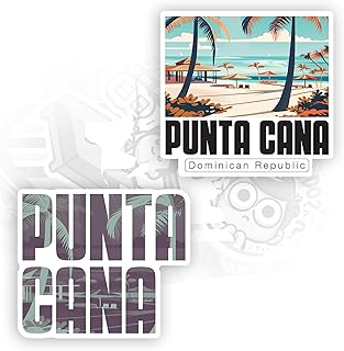 Punta Cana Sticker Kindle Stickers Book Stickers Aesthetic, Meme Cute Vinyl Stickers for Phone Laptop Computer Accessories Water Bottle Journal BookTok Funny Car Decals Waterproof (5pcs,2.5’’), White