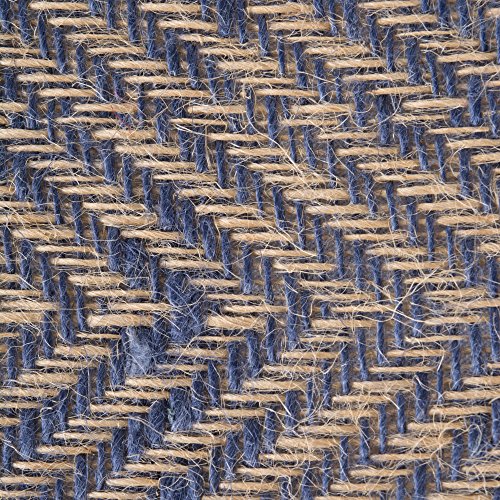 Dii Jute Burlap Collection Kitchen Tabletop, Table Runner, 14X108, Chevron Blue #TOP3