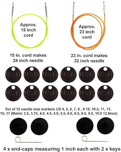 Miniatura 4 de Knitter's Pride Karbonz 110601 - Juego de agujas de tejer intercambiables con 1 bolsa de proyectos Artsiga Crafts