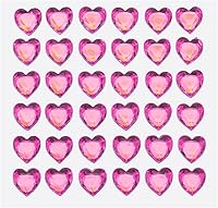 Vista 18 de MECCANIXITY 144 calcomanías autoadhesivas de diamantes de imitación de corazón de 0.394 pulgadas para maquillaje de San Valentín, artes y Azul Oscuro