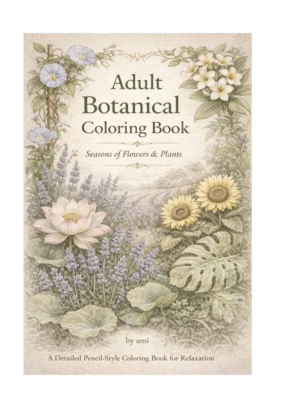Adult Botanical Coloring Book: Seasons of Flowers & Plants