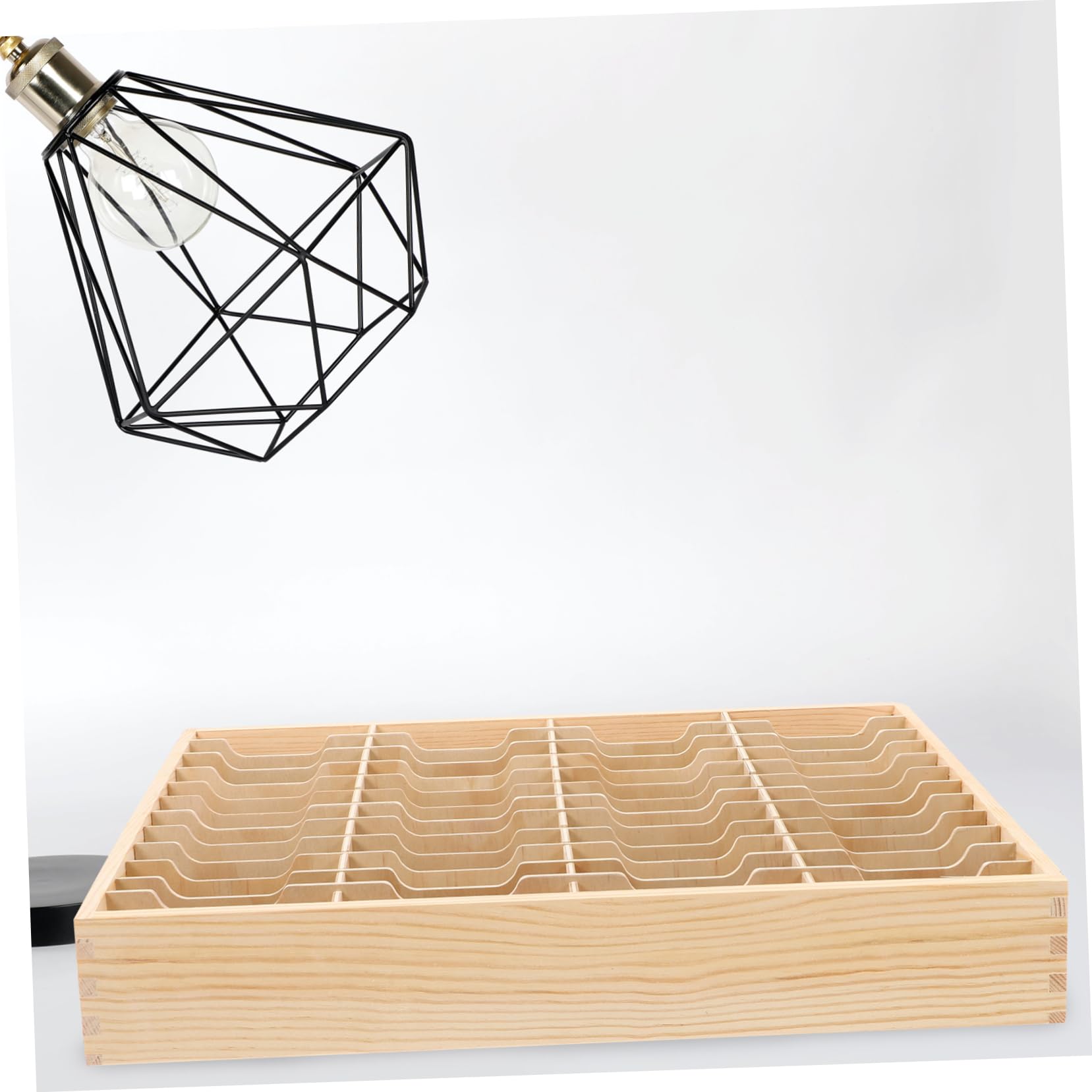 Organizador de Teléfono Móvil de Madera Múltiples Compartimentos para Escritorio, Soporte para Teléfono y Almacenamiento de Llaves y Papelería en Aula o Sala de Reuniones