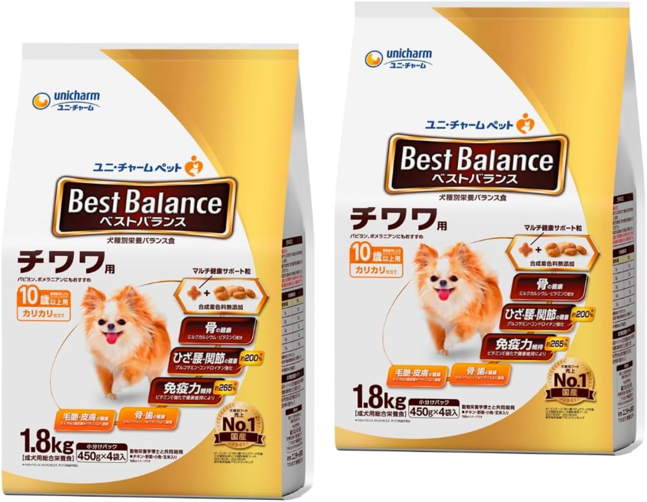 べストバランス ドッグフード カリカリ仕立て チワワ用 10歳以上用 1.8 kg &times; 2