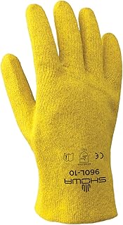 SHOWA 960 KPG Fully Coated PVC Glove, Seam-Free Cotton Knit Liner, General Purpose Work, Large (Pack of 12 Pairs)