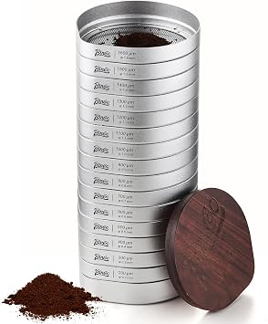 Bincoo Coffee Sifter 15 Sieves 200-1600m, Professional Coffee Grind Calibration Set for Espresso Pour Over French Press Cold Brew, Home Barista Particle Size Testing Kit