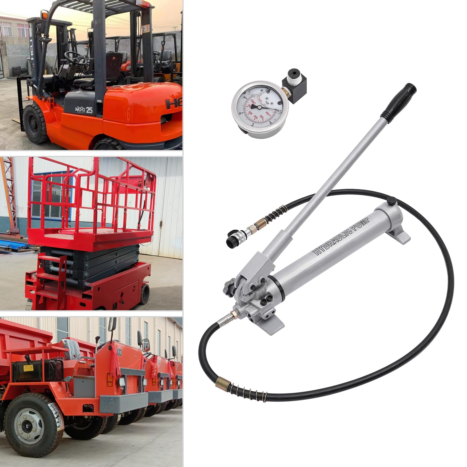 Pompa idraulica Manuale CP-700 10000 psi Pompa idraulica Manuale Gruppo di Potenza Pompa di Sollevamento idraulica Cric a Basso Profilo A Semplice Effetto per l'industria Edile