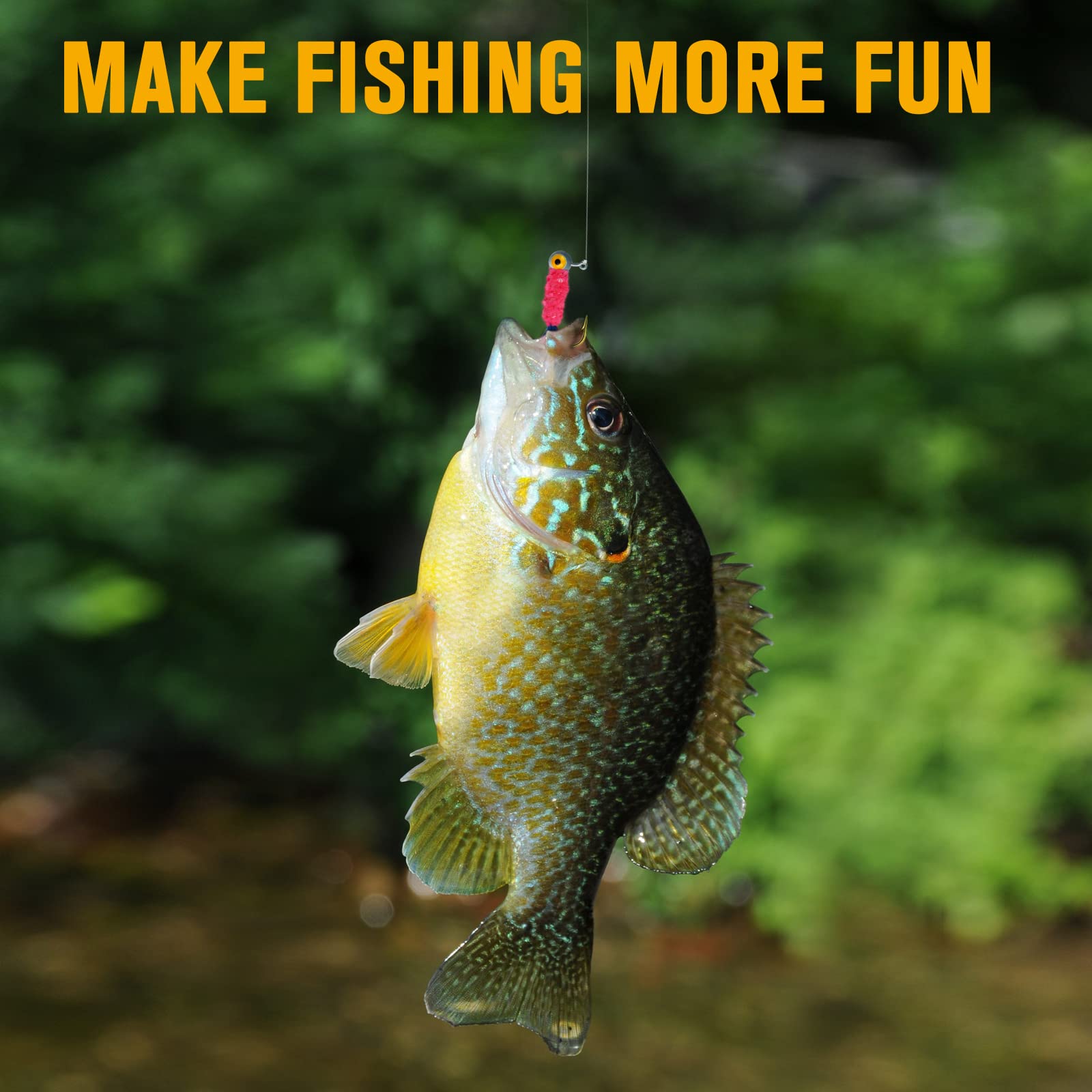 Dovesun Jigs de Pêche, Tête de Turlutte avec Plume Hand-Tied Leurres de Pêche 0.8g 1.75g 3.5g Leurres de pêche à la Mouche pour Panfish Sunfish Walleye