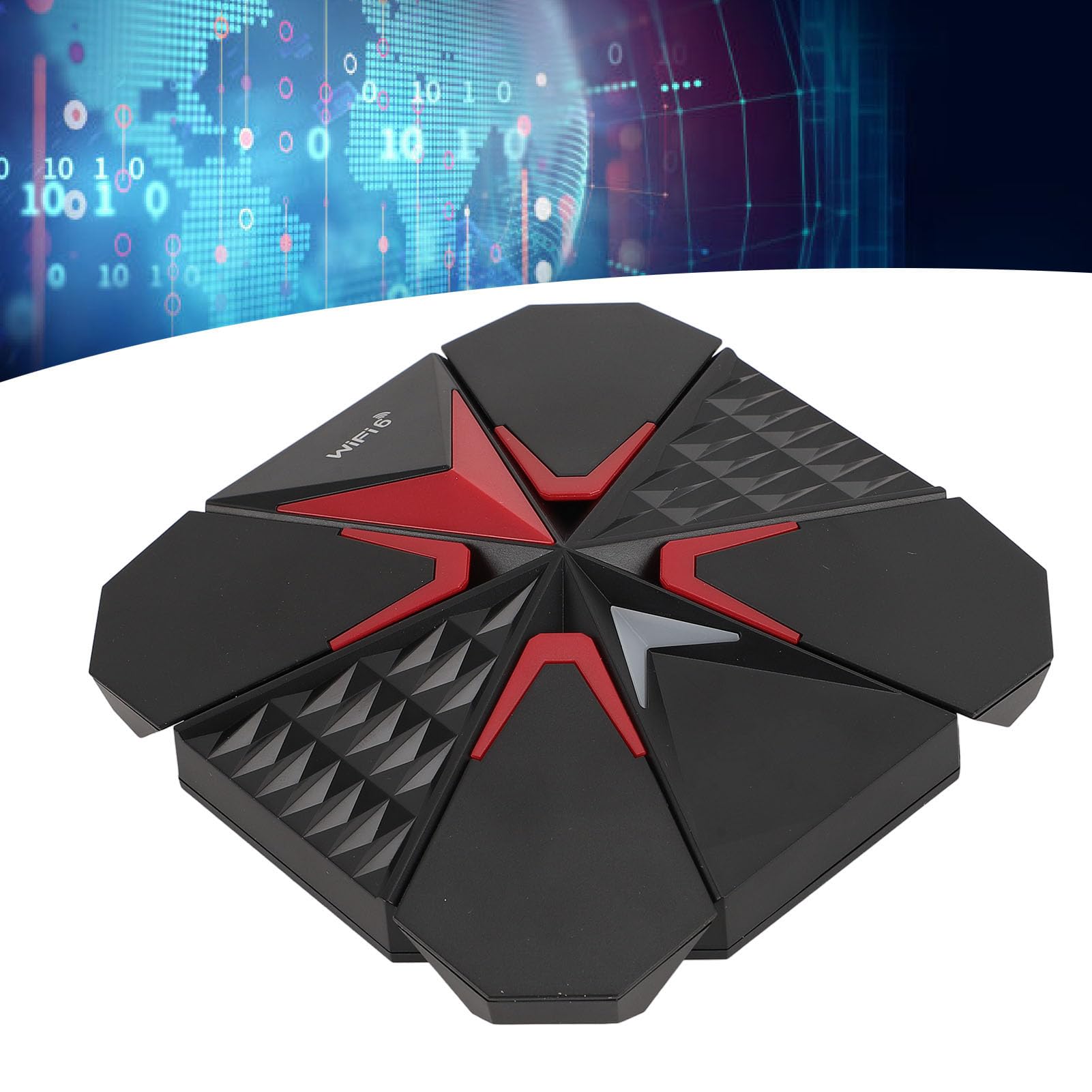 Adaptador WiFi USB, Chip AX5400, 5374Mbps, 3 Bandas, Adaptador de Red Inalámbrico con 4 Antenas de Alta Ganancia, Adaptador de Tarjeta de Red Externa WiFi 6 para 10 11, Alta