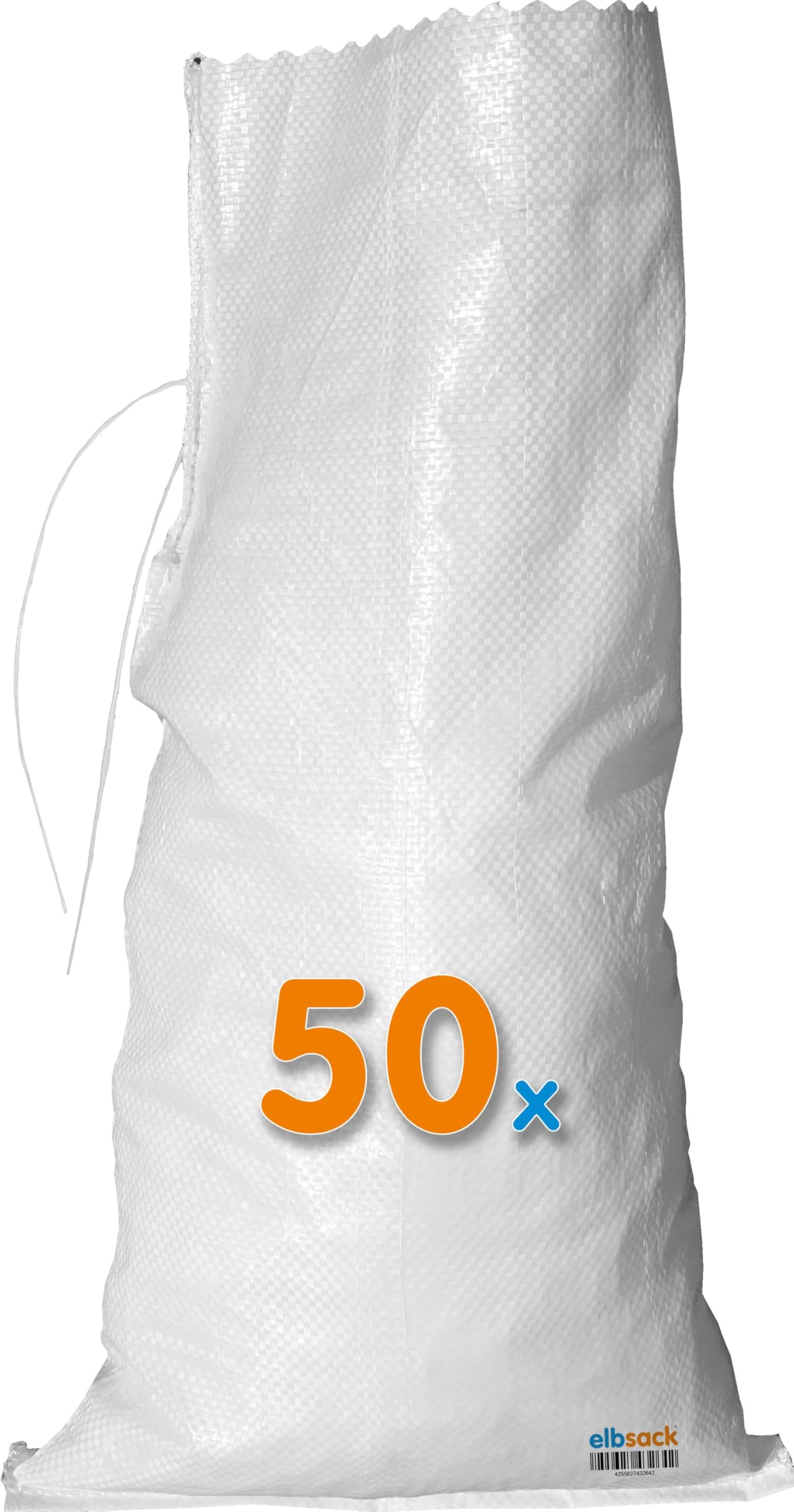 50 sacos de arena 30 x 60 cm contra inundaciones – vacíos de polipropileno con cierre de cinta, rellenables con arena – utilizados por THW & Bomberos para protección contra inundaciones