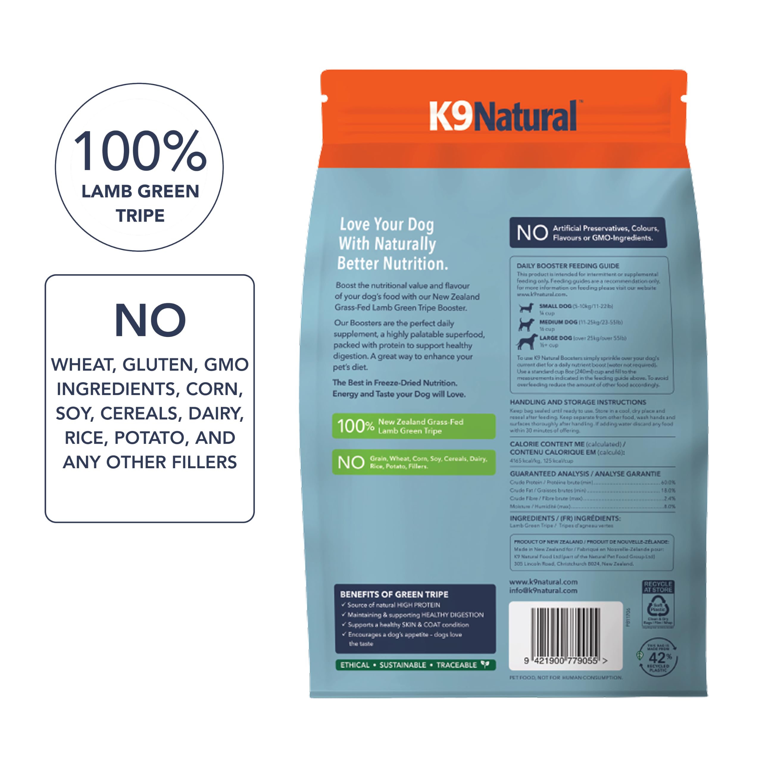 K9 Natural Freeze Dried Dog Food Topper with Verified Ingredients