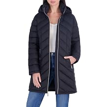 Michael Kors Women's Long Lightweight Packable Puffer Jacket With Hood