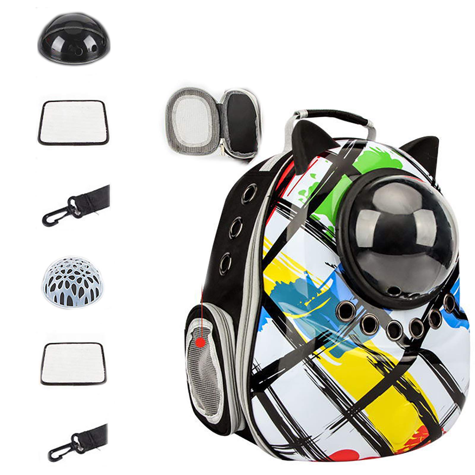 Sac à dos de chat anti stress avec hublot panoramique pour transport