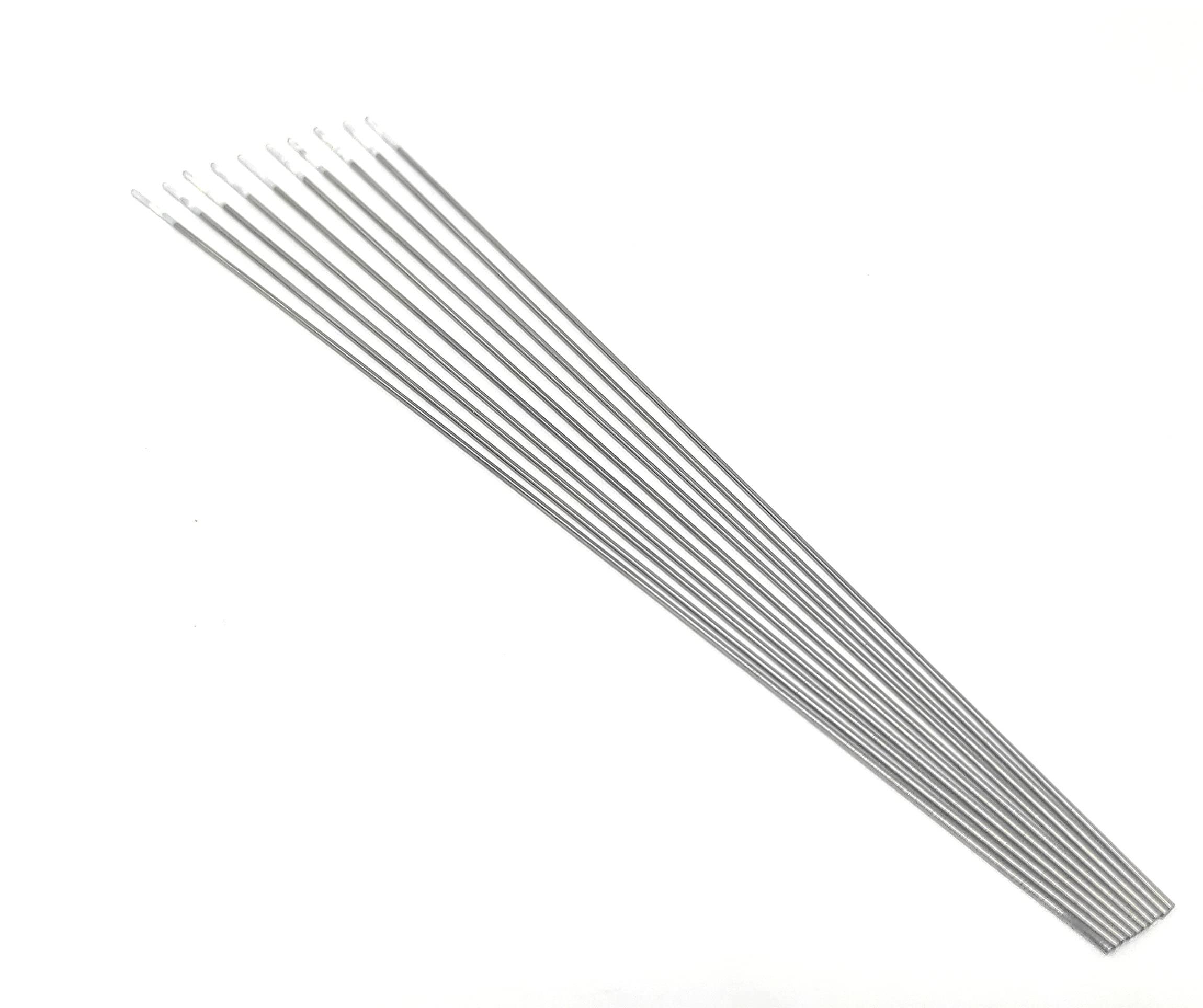 ELCAN Tungsten TIG soudage Zirconium 0,8% Blanc AZ8 professionnel, électrodes de soudage pour torche TIG 1,0 1,6 2,0 2,4 3,2 mm, 10 unités - Dimensions: 1,0 x 175 mm