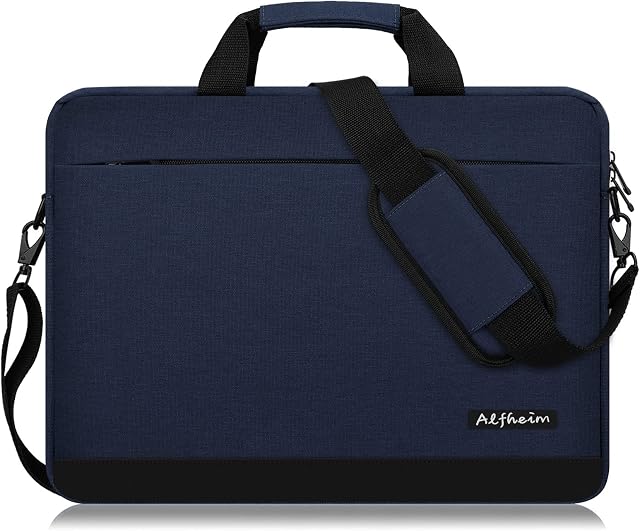 Alfheim Laptop Bag with Shoulder Strap 15/15.6/16 Inch Men Women Lightweight Waterproof Soft Computer Briefcase for Business Work Notebook Ultrabook Compatible with Macbook Air/Macbook Pro 14-inch etc