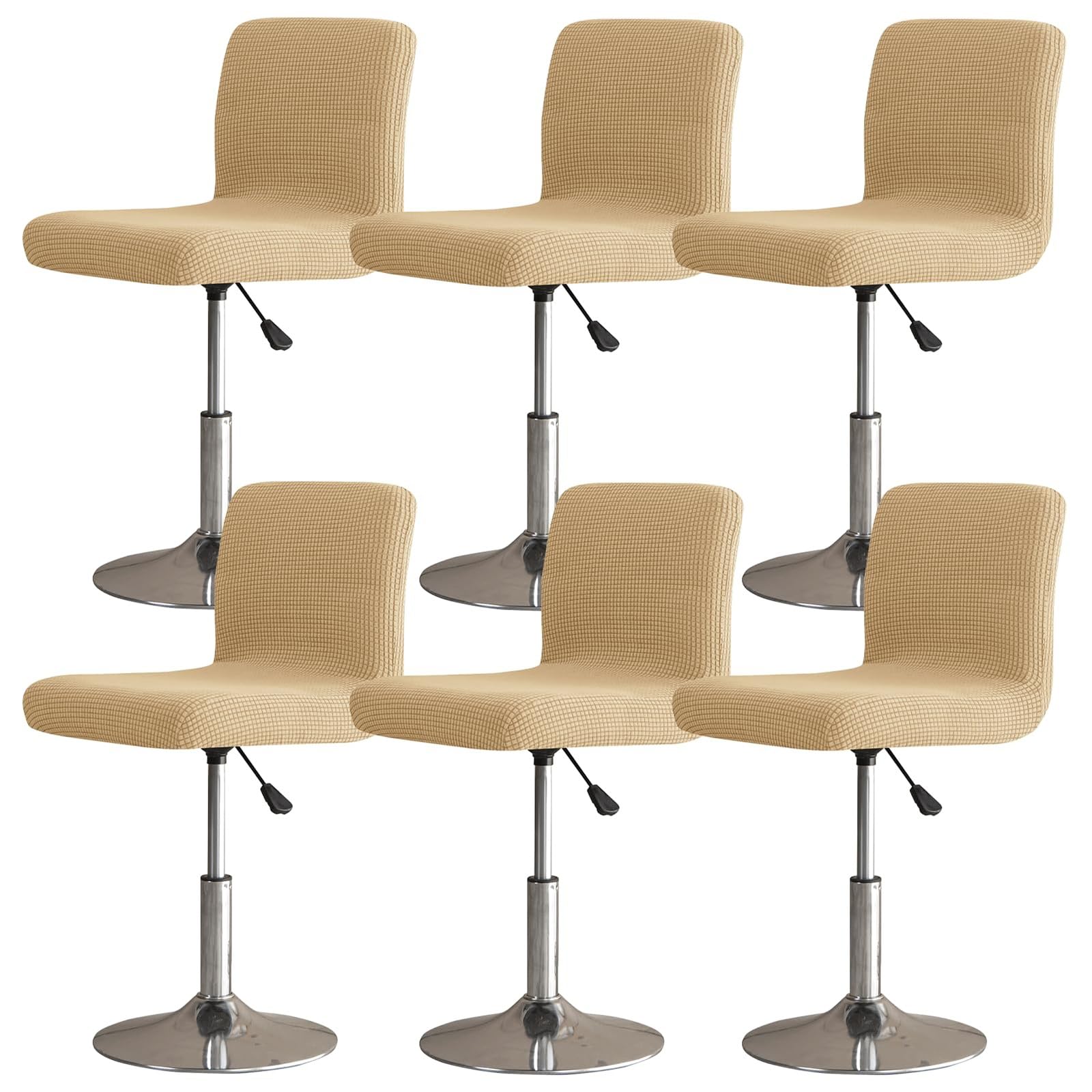 Juego de 4 fundas protectoras para taburetes de bar para cocina y comedor, con respaldos, funda protectora para muebles