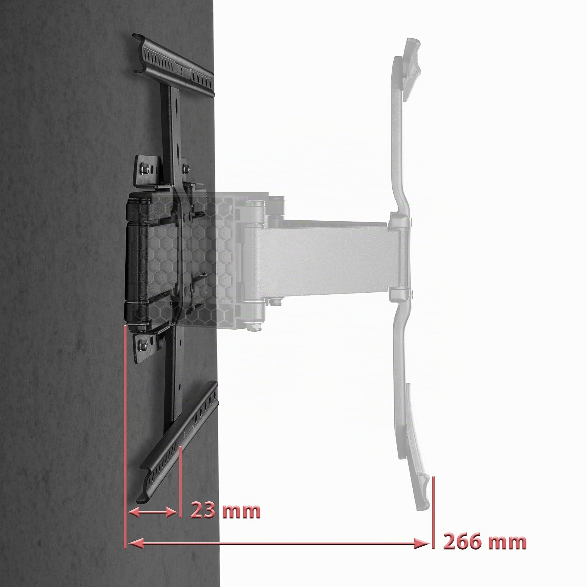 Poppstar staffa TV 37-80 pollici da parete extra forte, girevole ed estendibile, per schermi piatti e curved fino a 50 kg (VESA 200x200-600x400)