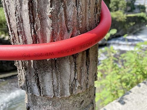 Miniatura 5 de SANFU Manguera de jardín híbrida de plomo de 58 pulgadas (0.610 x 0.819 in). X 10 pies, 200 PSI, resistente, ligera, flexible con mango giratorio y