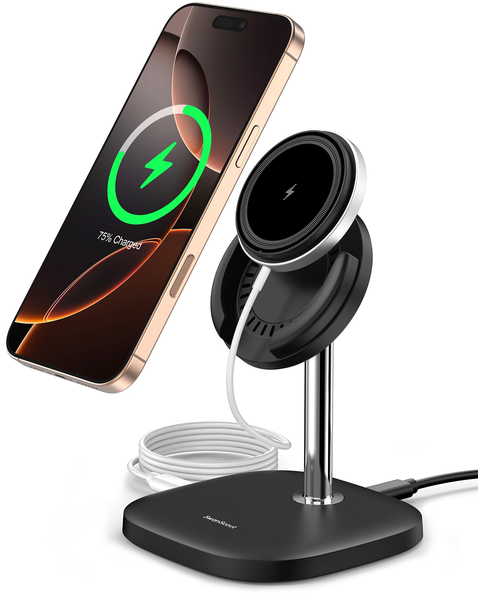 iPhone用磁石充電スタンド Mag-safe対応 Amazon.co.jp: MagSafe対応 ワイヤレス充電器、iphone 充電スタンド