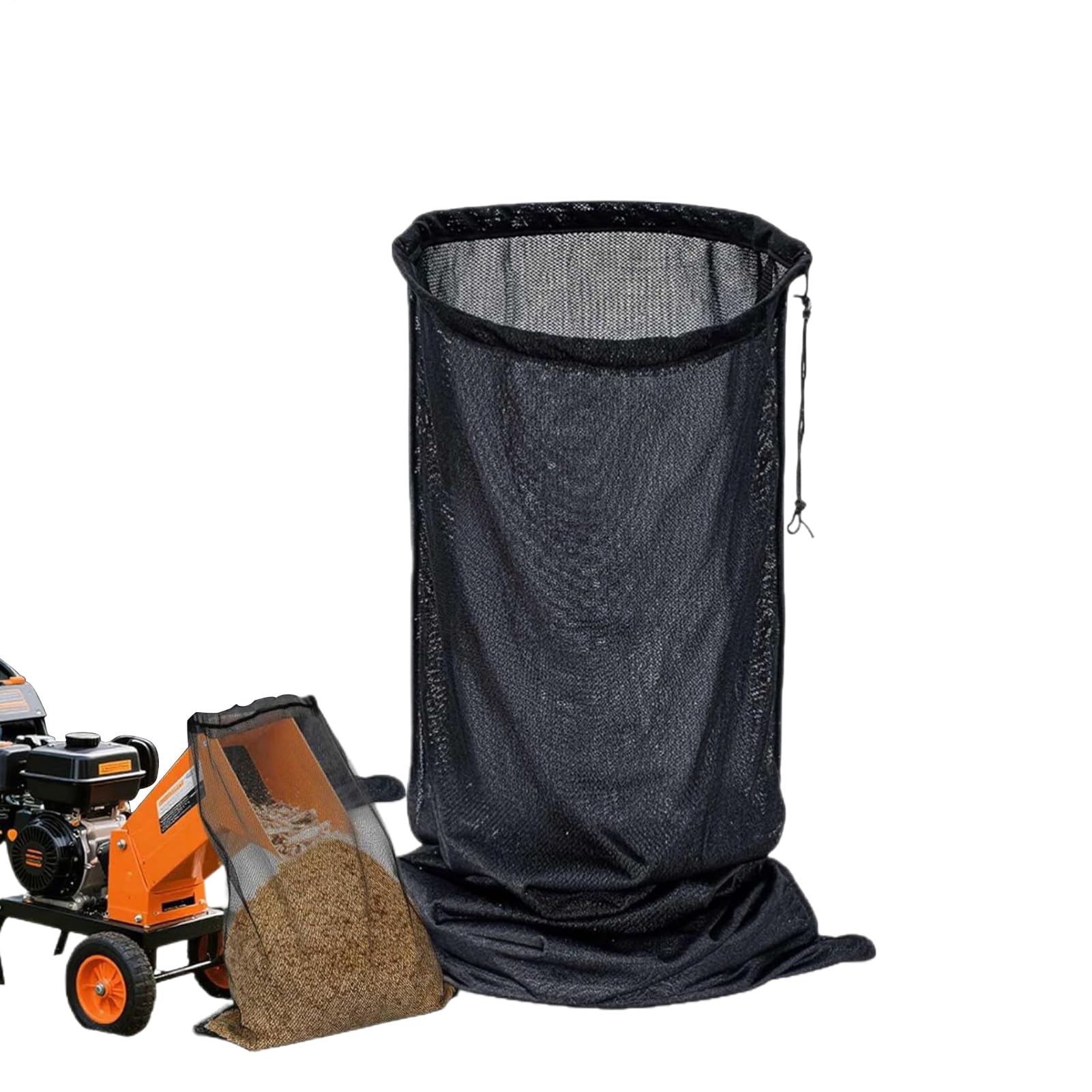 Wood Chipper Bag,Mesh Storage Tote | 48.43x23.62 inches Mulcher Shredder Collection Bag | for Landscaping Work Cleanup Outdoor Backyard Garden Lawn