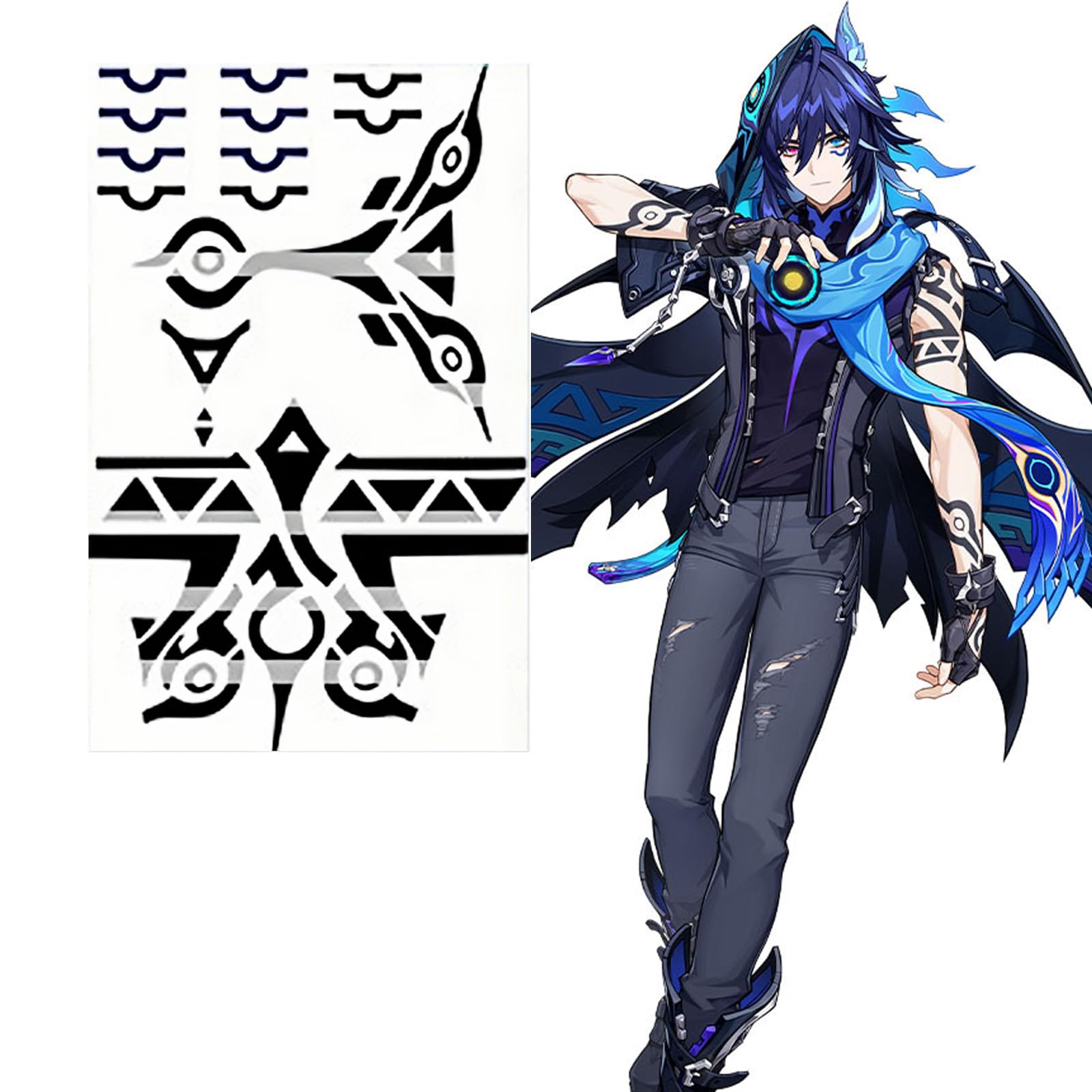 Amazon.co.jp: 原神 オロルン コスプレ タトゥー タトゥーシール 2