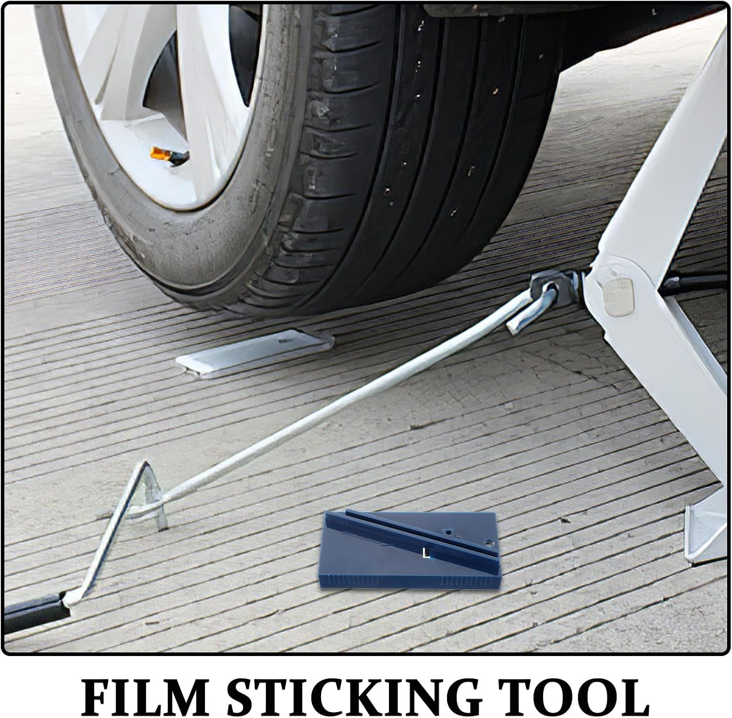 Blue Plastic Triangular Tinting Squeegee for Car Film, Gentle on Car Surface with Precise Design, Vinyl Wraps Applicator and Window Film Installation Tool