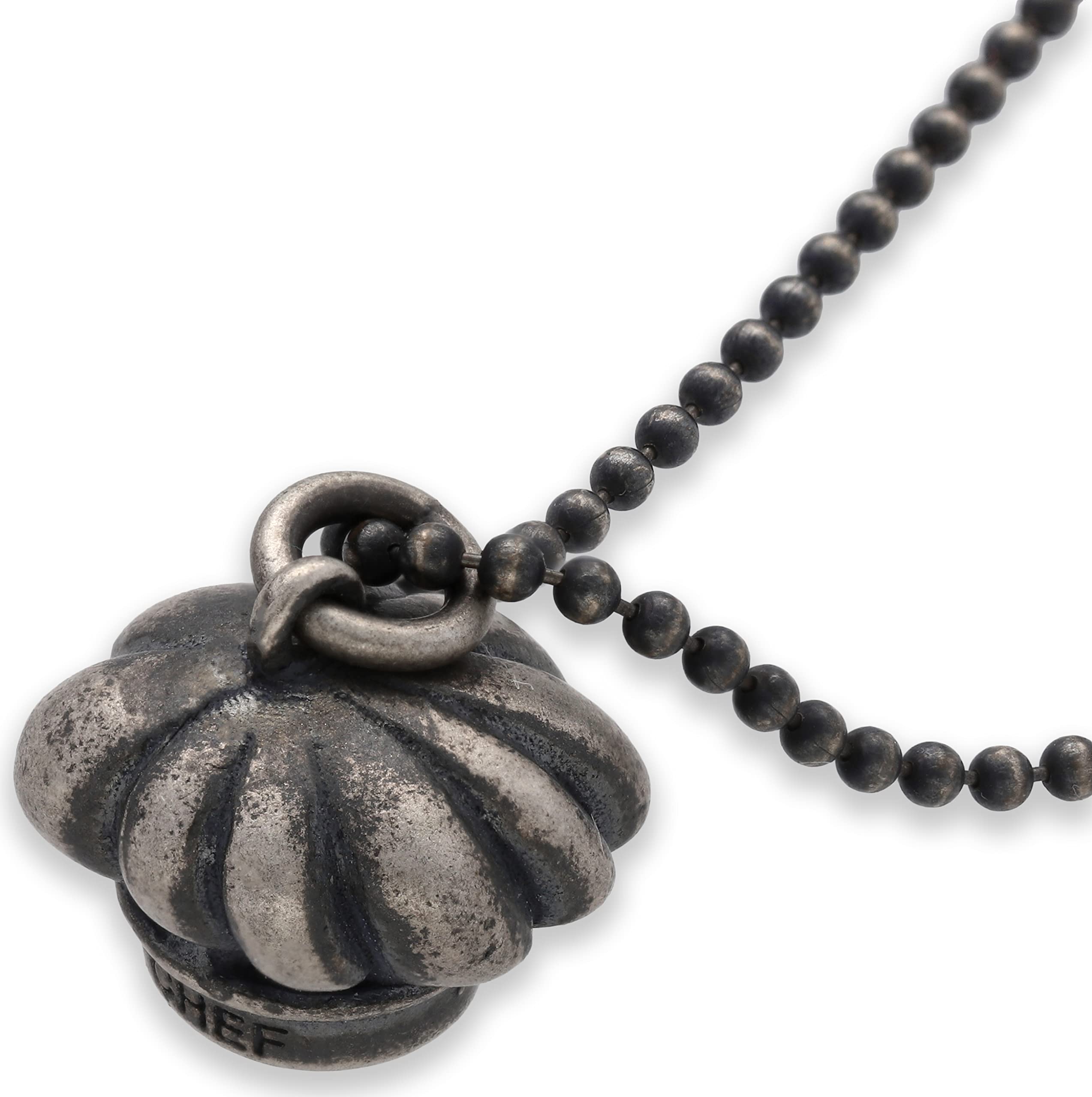 Męski wisiorek czapka kucharska z oksydowanego srebra próby 925 o aksamitnej powierzchni - Kulinarny symbol dla mistrzów kuchni i pasjonatów gotowania - Handmade by Emmanuela