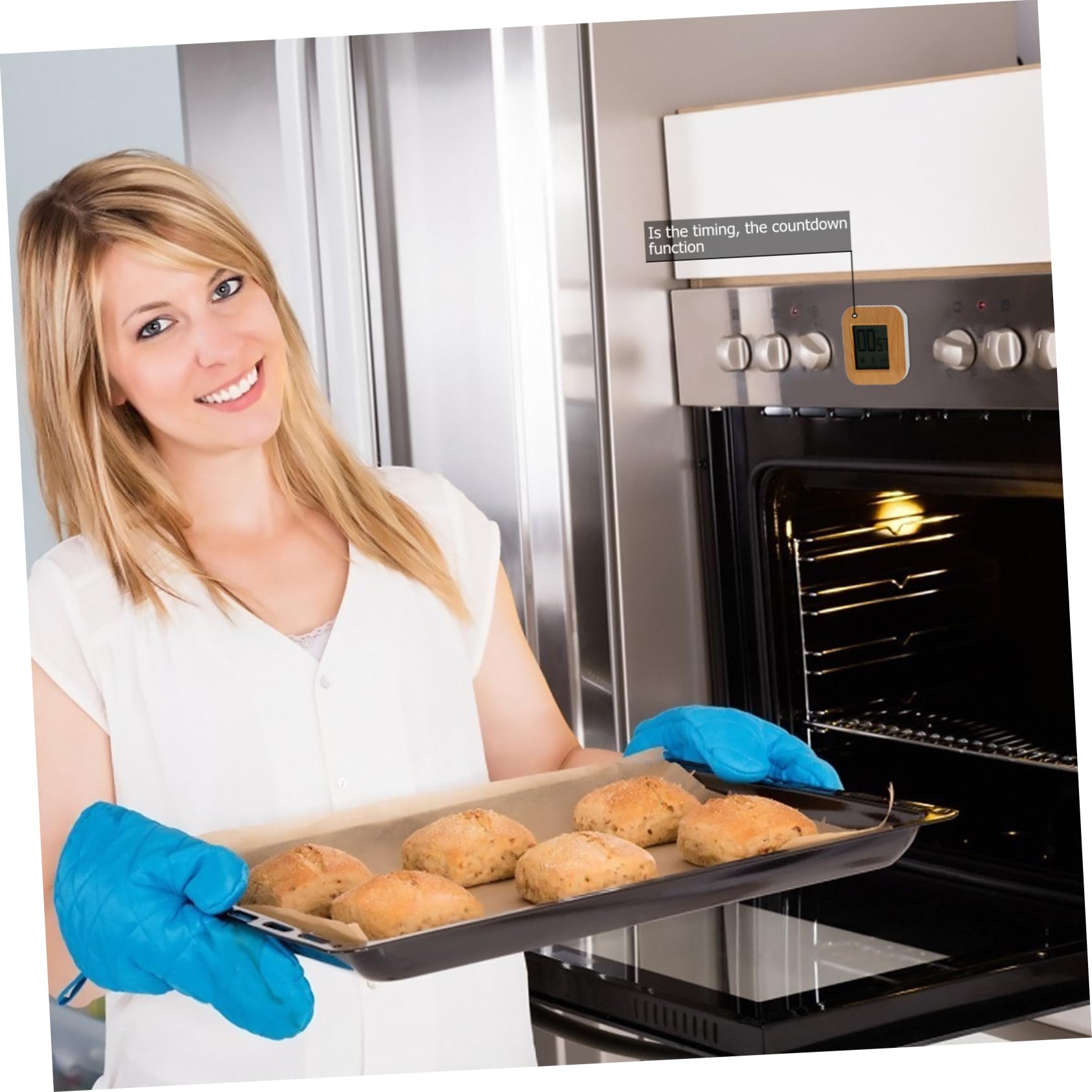 ULTECHNOVO 3pièces Minuteur De Cuisine Touch avec Alarme Chronomètre De Cuisine Pratique pour pour Professeurs Chefs Herbe Facile à Utiliser Magnétique Design Élégant