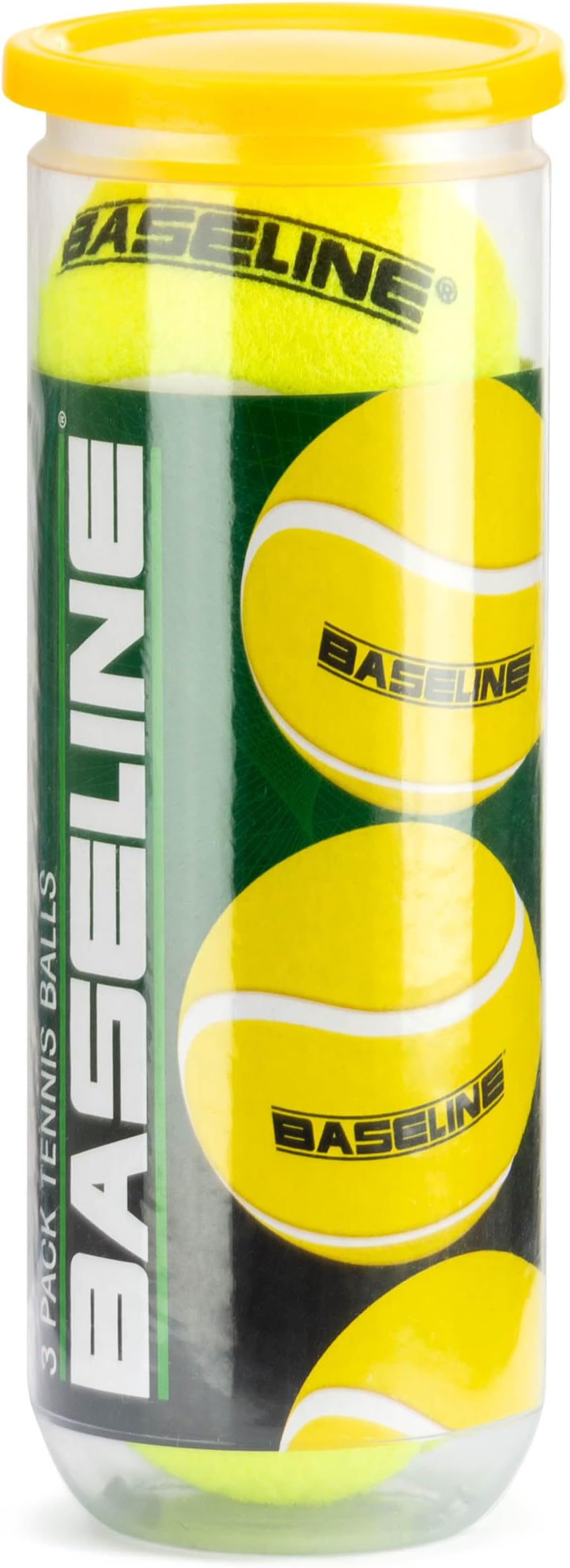 Toyrific Baseline 3 Pack of Tennis Balls, Professional Quality, Great Bounce, 6.5cm diameter