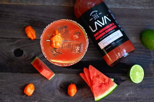 Miniatura 7 de LAVA Premium Picante Sandía Habanero Margarita Mix & Picy Jalapeño Margarita Mix by LAVA Craft Cocktail Co., Mucho sabor y listo para usar, botellas
