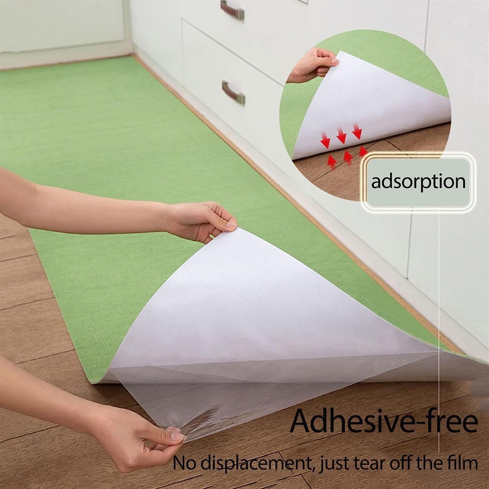 Moqueta autoadhesiva, Losetas de moqueta muestran protección del suelo | 30 piezas(Green)