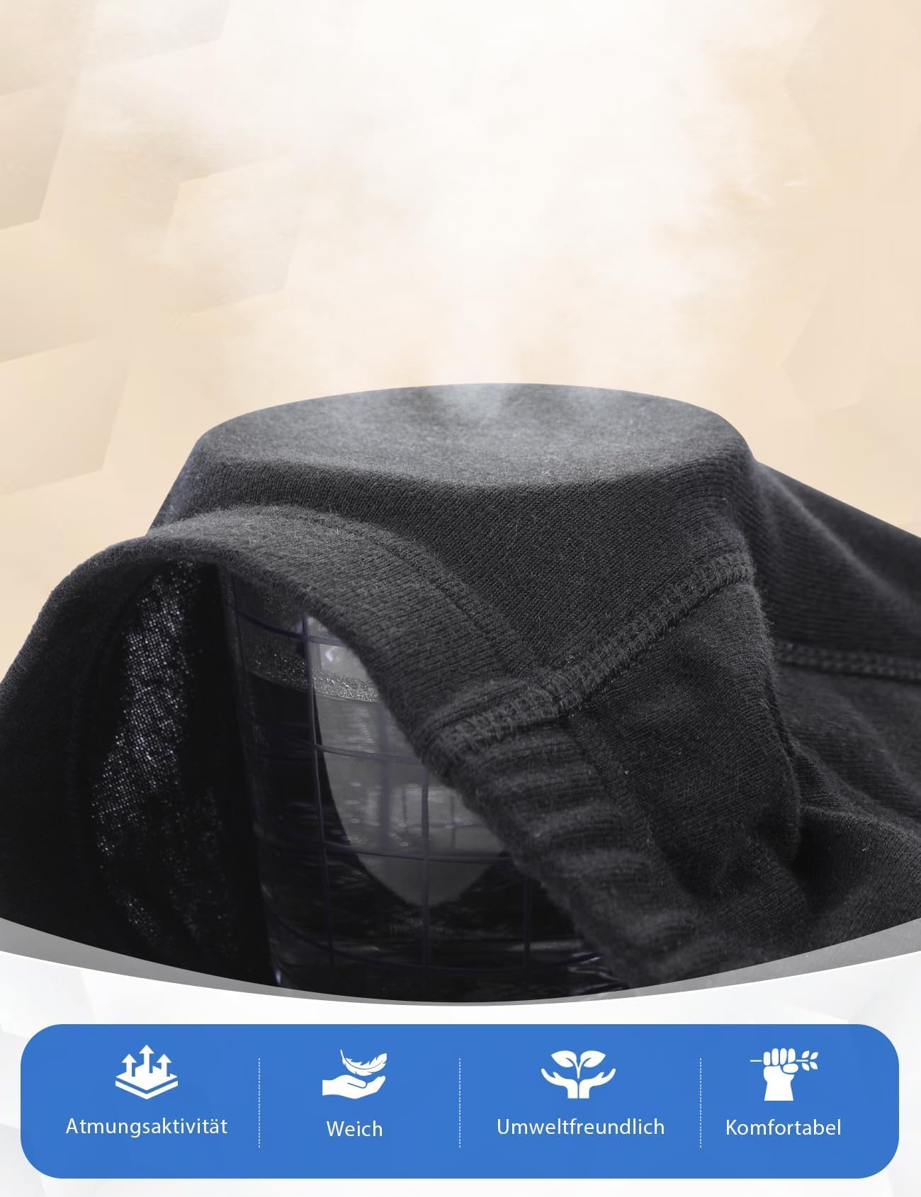 FAMI HELPER 6er Pack Inkontinenz Pants Männer, Waschbare Herren-Boxershorts aus Baumwolle mit 250 ml saugfähiger Einlage Wiederverwendbare saugfähige Unterwäsche für Männer Schwarz und Blau Größe XL