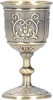 Vista 1 de Mumusuki Copa de bronce vintage, cáliz real medieval, control de temperatura, detalles en relieve, versátil entretenimiento, vasos de vino de whisky