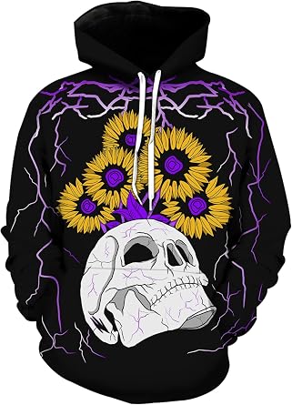 Mens Graphic Pullover Hoodie, Men 3D Print Novelty Sweatshirt