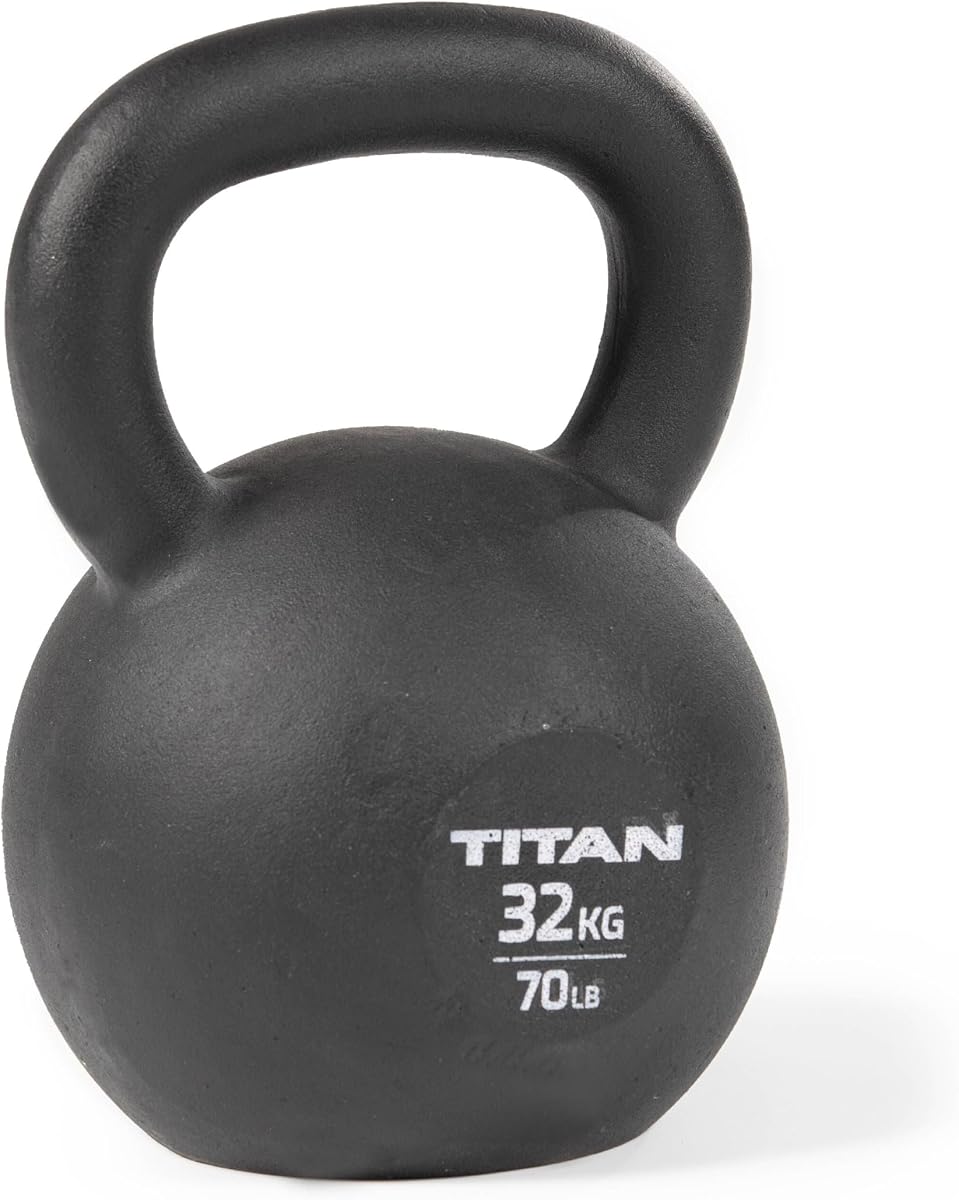Titan Fitness Pesa rusa de hierro fundido, fundición de una sola pieza, marcas KG y LB, entrenamiento de cuerpo completo
