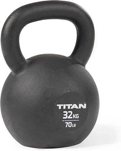 Miniatura 11 de Titan Fitness Pesa rusa de hierro fundido, fundición de una sola pieza, marcas KG y LB, entrenamiento de cuerpo completo