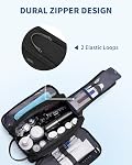WANDF Sac de toilette de voyage pour les hommes, Toile Dopp Kit avec poche humide