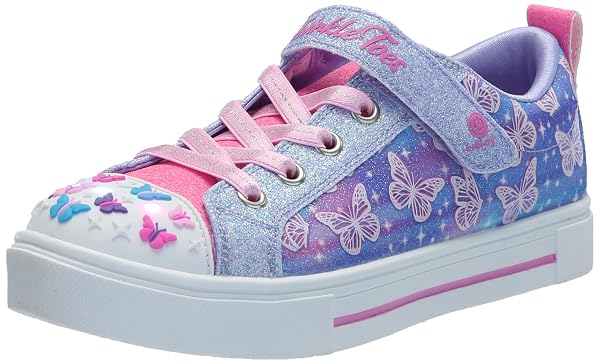 Skechers Twinkle Sparks Ombre Flutter - Scarpe da Ginnastica Ragazze, Lavender, 21 EU