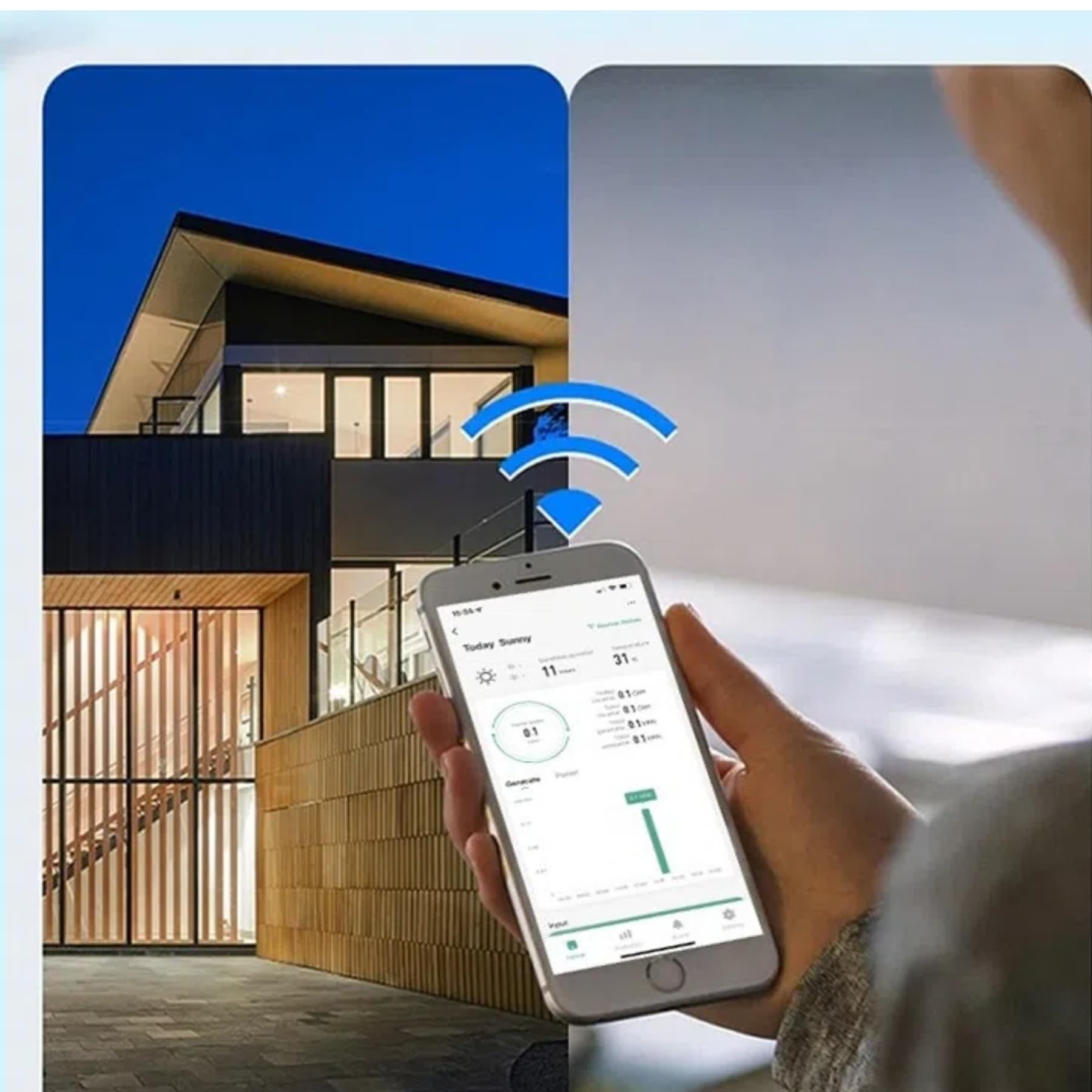 800W Micro Inverter Solar Grid Tie con schermo di monitoraggio dati AC IP67 con App WLAN per 2 moduli solari per centrale elettrica da balcone Centrale elettrica da balcone Inverter 190-270V AC