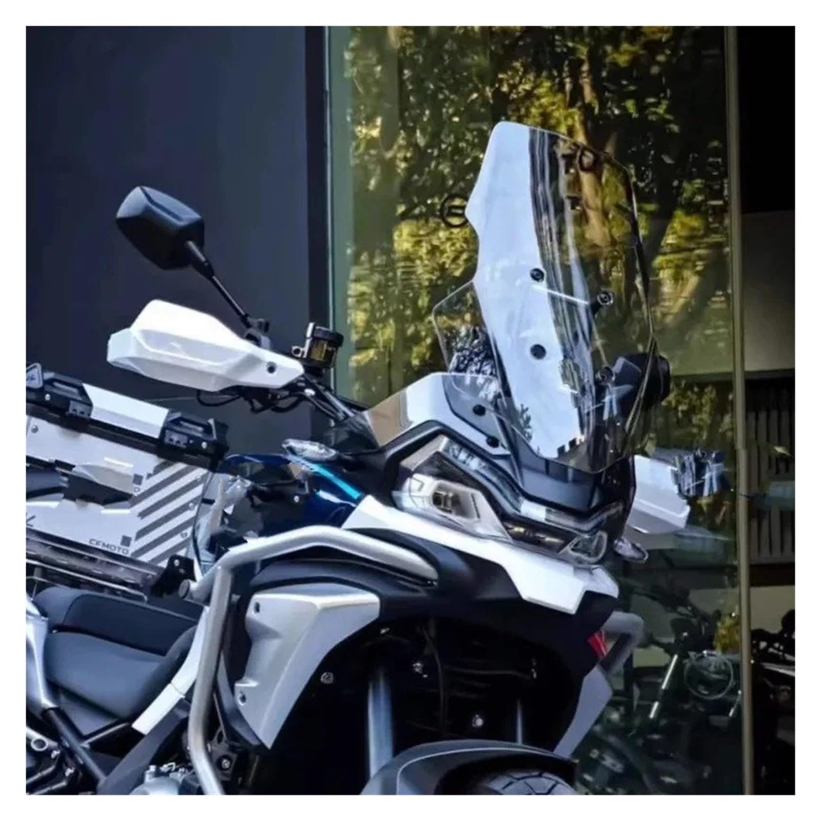 Cupolino Touring Per CFMOTO Per 700MT Per 700 MT 700-MT MT700 Parabrezza Per Moto Parabrezza Anteriore In Vetro Modifica Alzata E Allargata Parabrezza Moto(A Grey 52cm)
