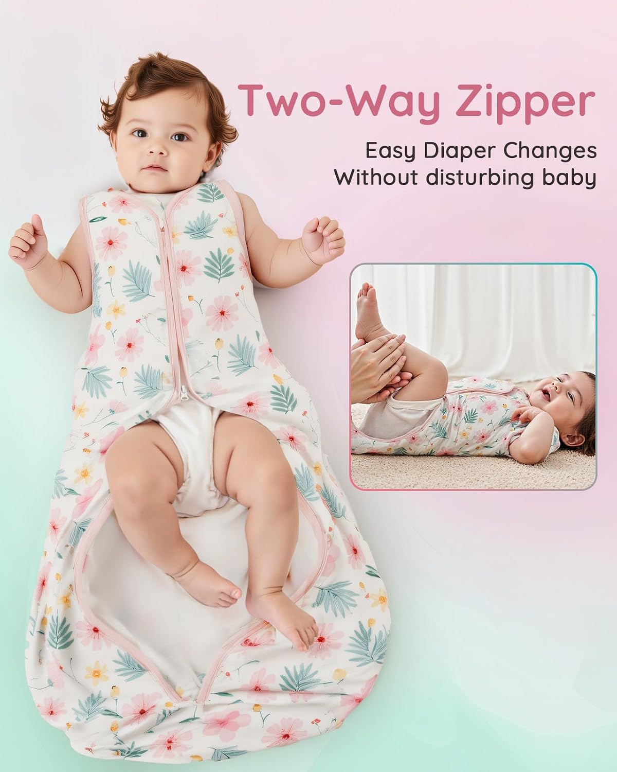 Lilian&Gema 0.5 TOG Baby Sleeping Bag 6-12 Months, Lightweight Summer Sleepsack for Newborns & Infants, Supersoft Wearable Blanket for Safe & Comfortable Sleep - Image 3