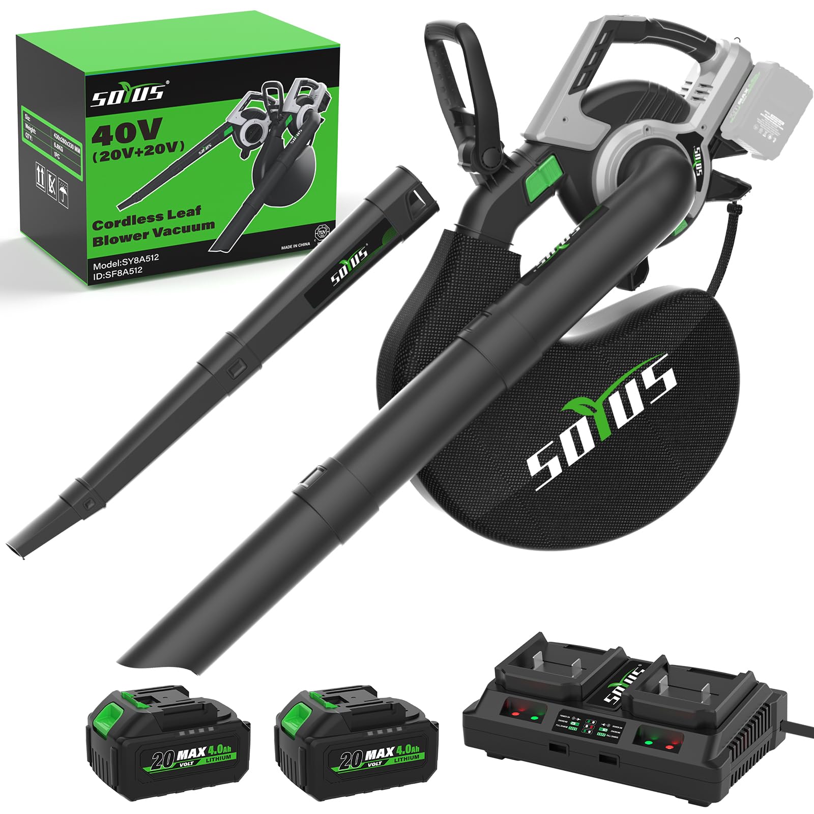 SOYUS 3-in-1 Cordless Leaf Blower & Vacuum