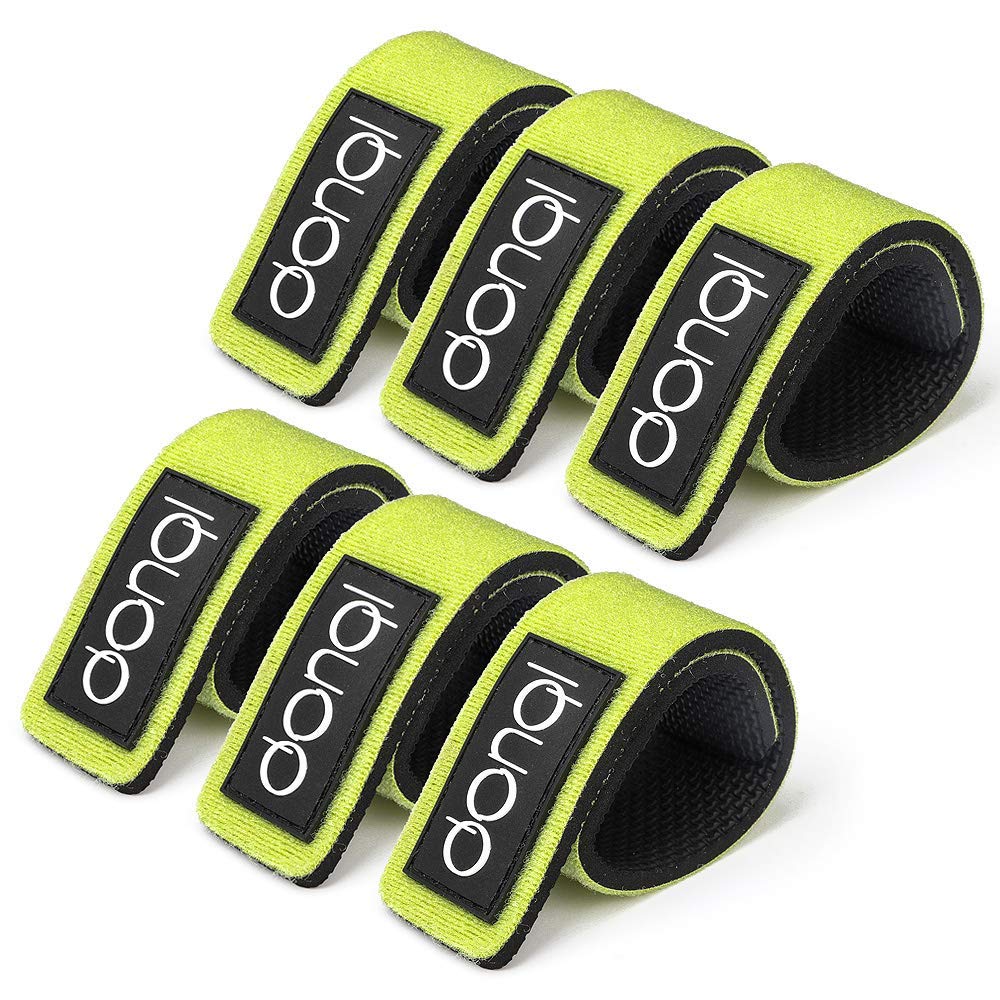 DONQL 6 Pcs Fishing Rod Straps Fishing Rod Belts Ties Stretchy Magic Bait Casting Spinning Rod Straps Holders Fishing Tackle Tie Bag Accessories