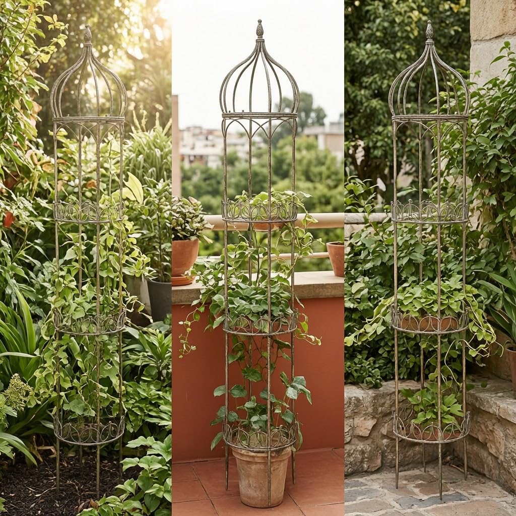 Enrejado Redo Hierro Jardín Retro, Material anticorrosión, Hierro, Cultivo hortalizas, para entusiastas Les, Style to 2