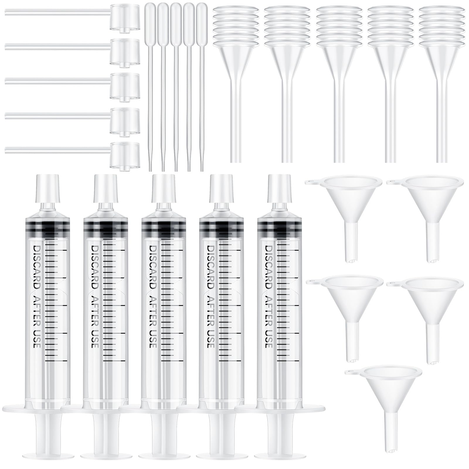 Geiserailie 25 Pcs Perfume Refill Pump Tools Perfume Dispenser Transfer Kit Include Funnels, Dispenser Pumps, Syringes, Droppers and Squeeze Droppers