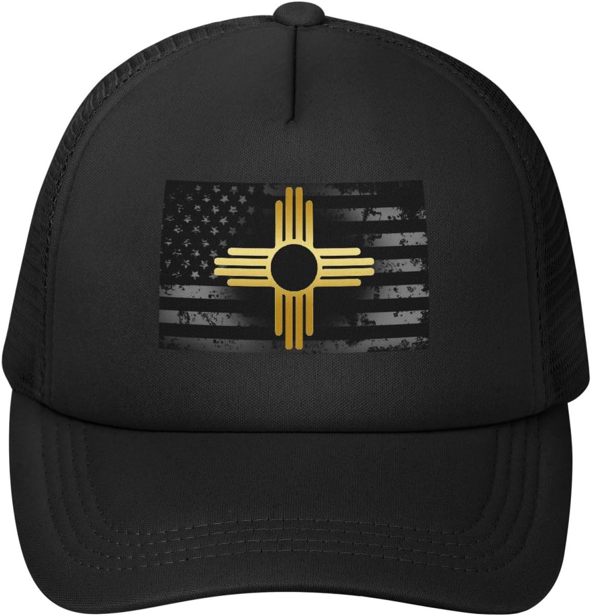 New Mexico Zia Sun Symbol Hat Adult Adjustable Mesh Baseball Cap Sun