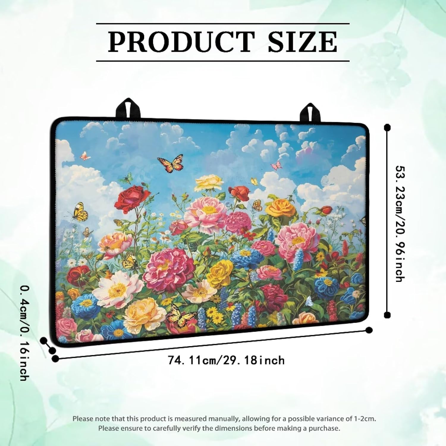 Peony Daisy Flower Print Electric Stove Top Cover 29.18 x 20.96 inch Butterfly Cloud Print Glass Cooktop Cover Dish Drying Mat Waterproof Range Table Covers for Flat RV Range