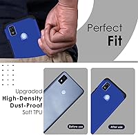 Vista 6 de TJS Funda compatible con Cricket Icon 4 (solo 4ª versión), con protector de pantalla de vidrio templado de doble capa híbrida