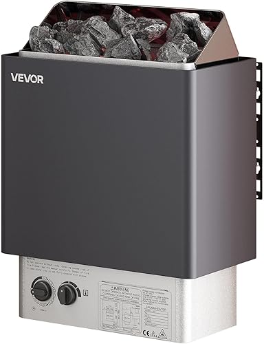 Miniatura 10 de VEVOR Calentador de sauna, estufa eléctrica de sauna de 220 V, calentador de sauna de baño de vapor, temporizador de 3 horas y temperatura ajustable
